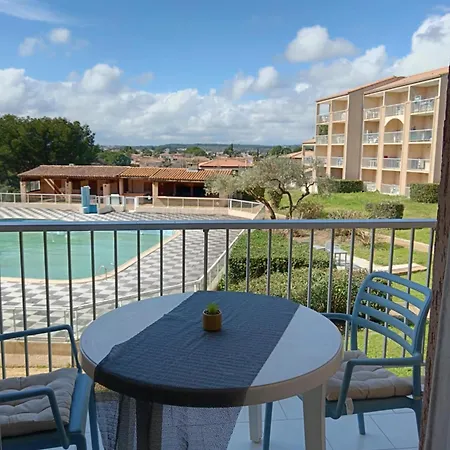 Agreable Climatise, Avec Parking, Piscine Et Vue Apartament
